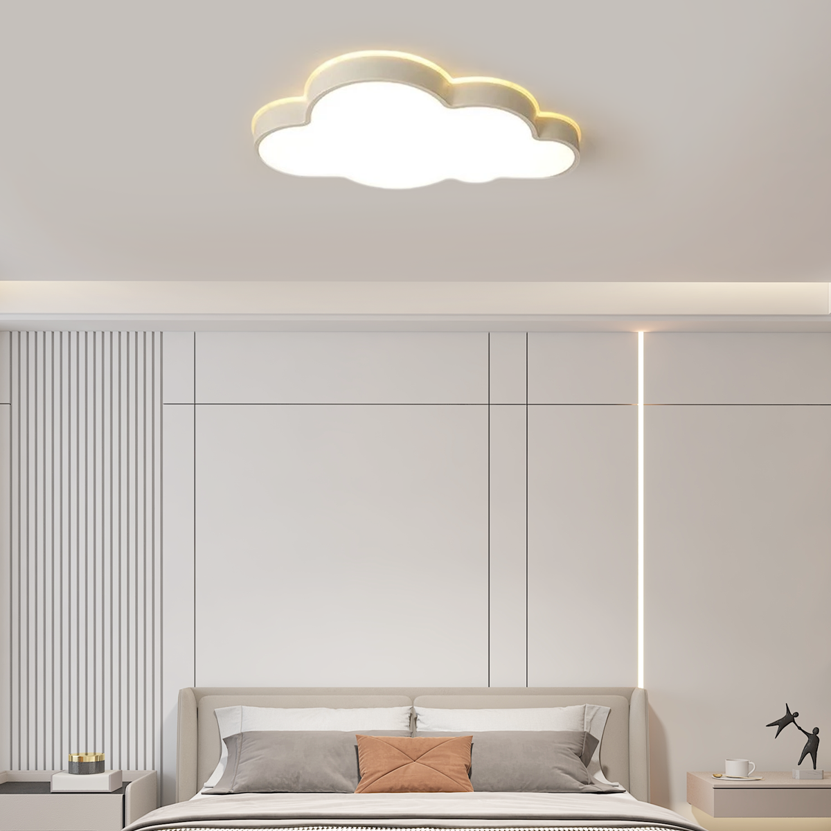 Ceiling Light - Cloud Design Metal & Acrylic for Bedroom