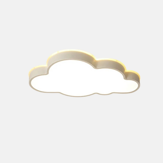 Modern White Flush Mount Ceiling Light - Cloud Design