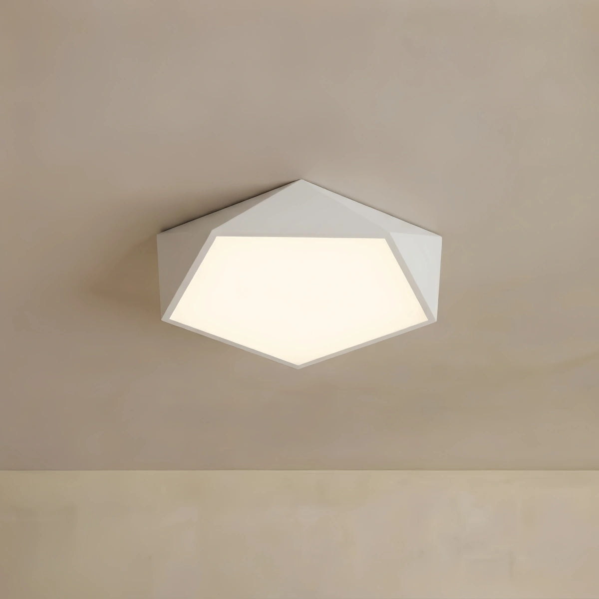 Arcato Classical Black Polygonal Ceiling Light – Metal Fixture for Bedroom