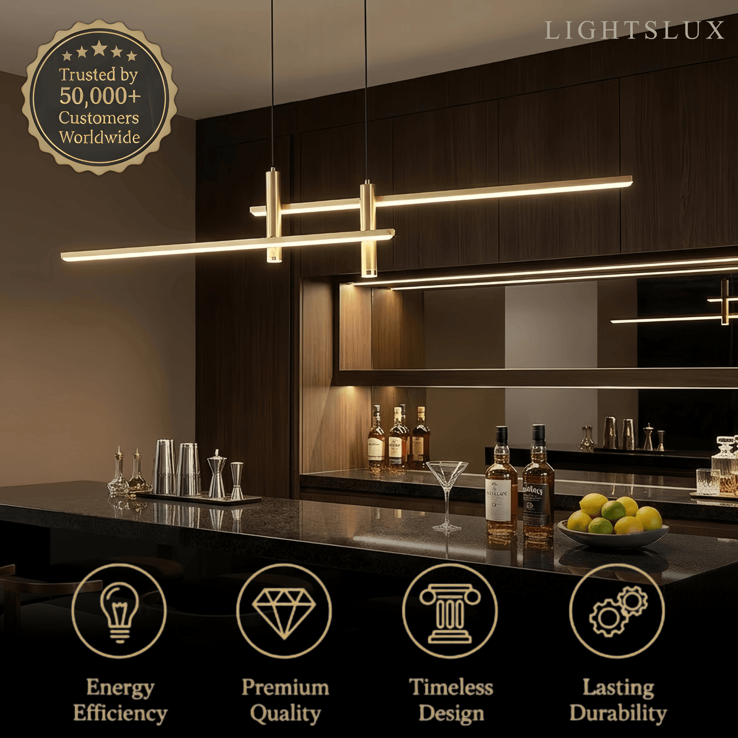 Arcato Modern Linear Pendant Light