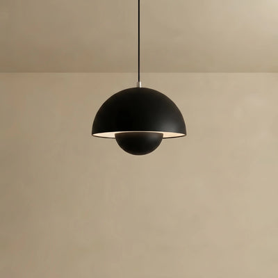 Morandia Art Deco Morandi Dome Pendant Light – Colorful Metal Lamp for Bedroom