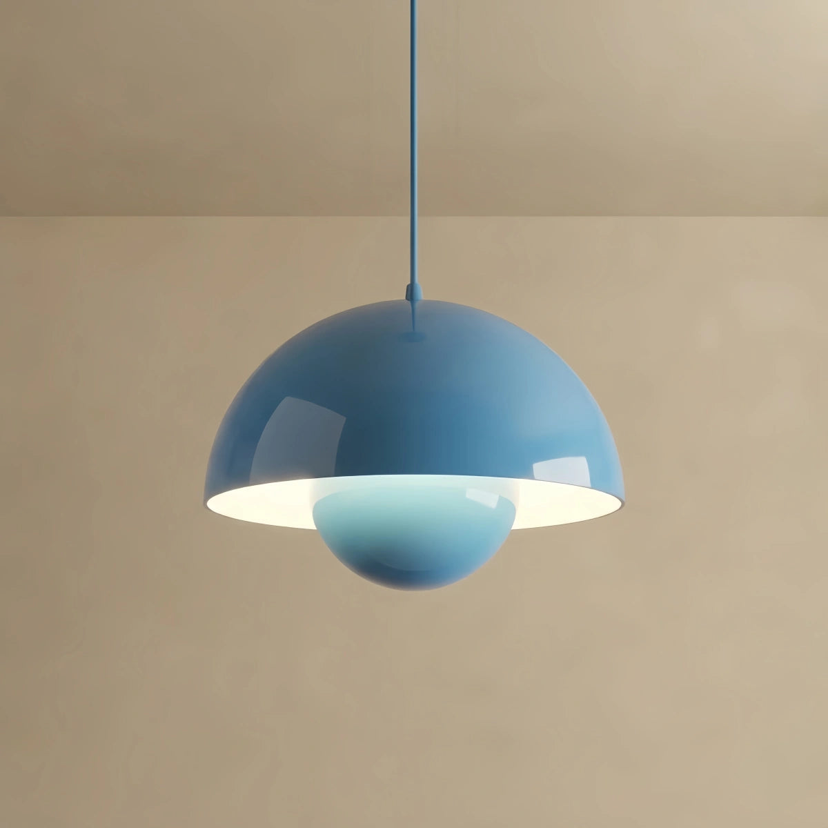 Morandia Art Deco Morandi Dome Pendant Light – Colorful Metal Lamp