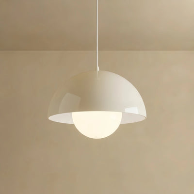 Morandi Dome Pendant Light – Colorful Metal Lamp for Bedroom