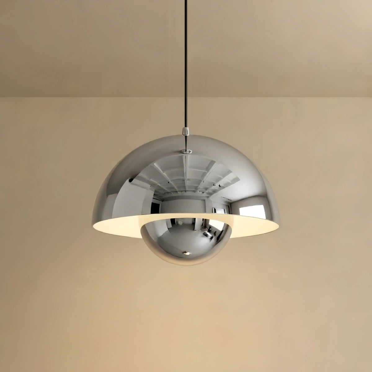 Morandia Art Deco Morandi Dome Pendant Light – Colorful Metal Lamp for Bedroom