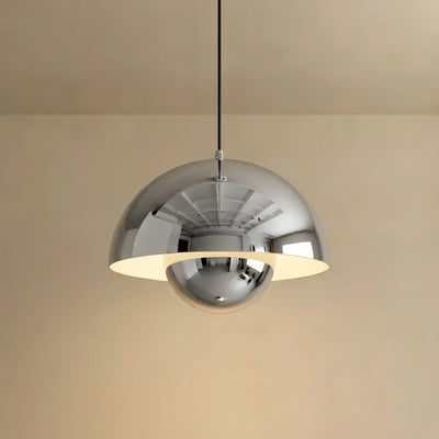 Morandia Art Deco Morandi Dome Pendant Light – Colorful Metal Lamp for Bedroom