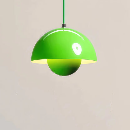 Morandia Art Deco Morandi Dome Pendant Light – Colorful Metal Lamp for Bedroom