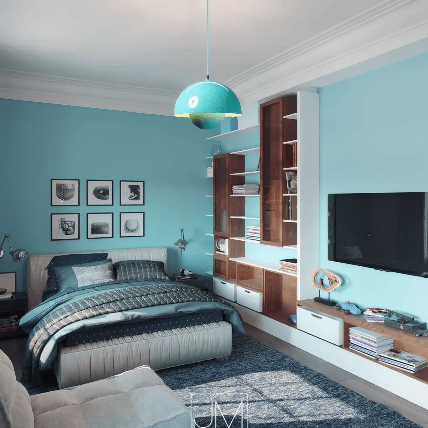 Art Deco Morandi Dome Pendant Light