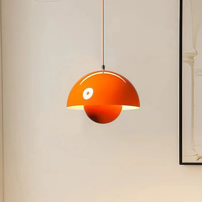 Morandia Art Deco Morandi Dome Pendant Light – Colorful Metal Lamp for Bedroom
