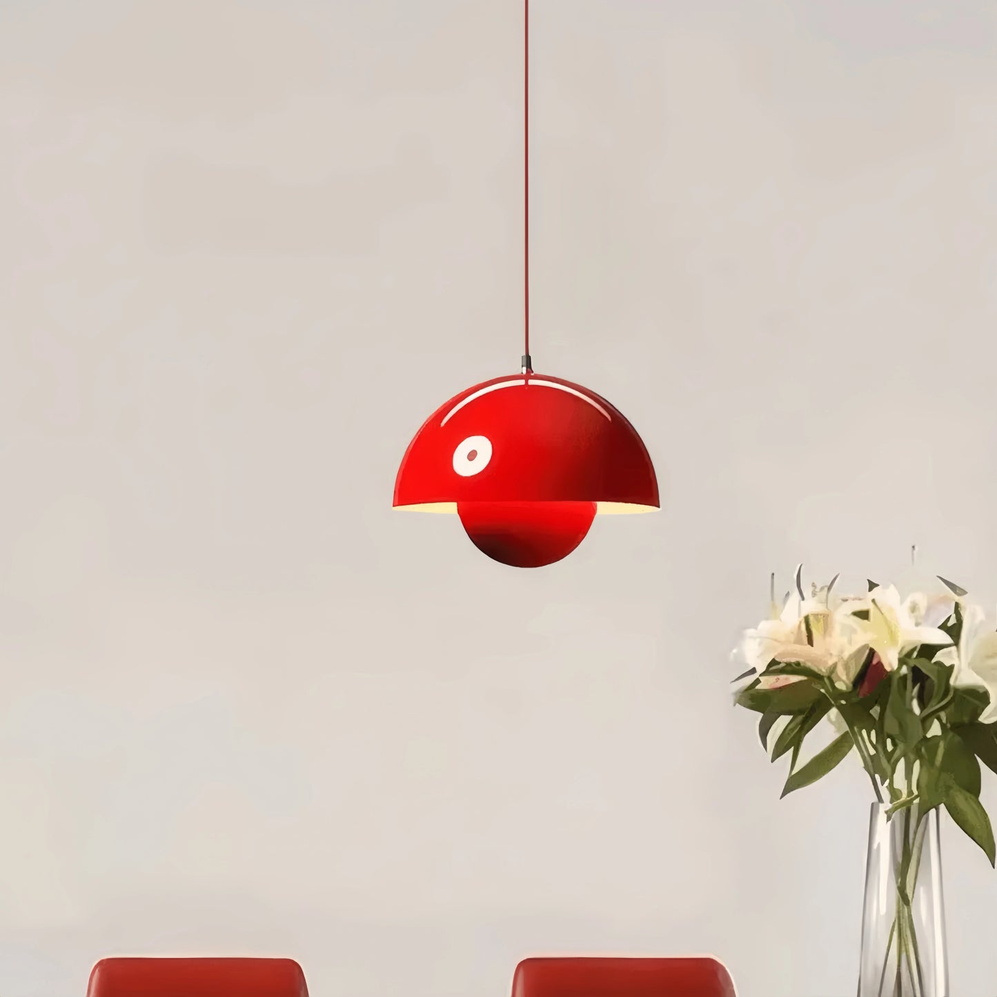 Morandia Art Deco Morandi Dome Pendant Light – Colorful Metal Lamp for Bedroom