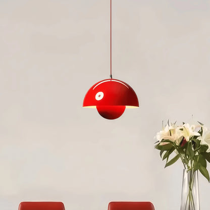 Morandia Art Deco Morandi Dome Pendant Light – Colorful Metal Lamp for Bedroom