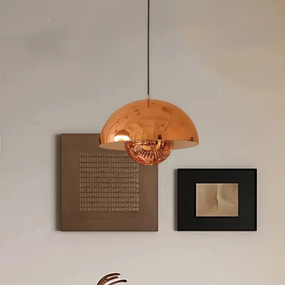 Morandia Art Deco Morandi Dome Pendant Light – Colorful Metal Lamp for Bedroom