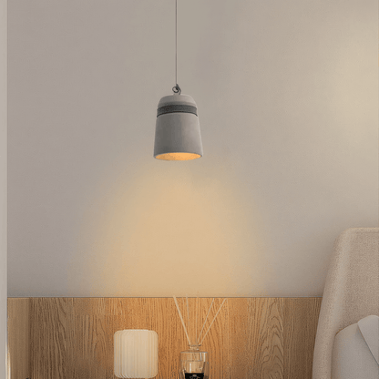 Industrial Gray Cement Pendant Light  Bedroom