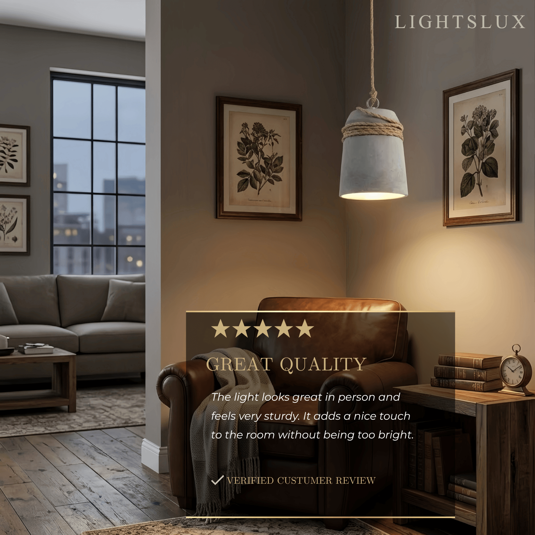 Irondale Industrial Grey Cement Pendant Light