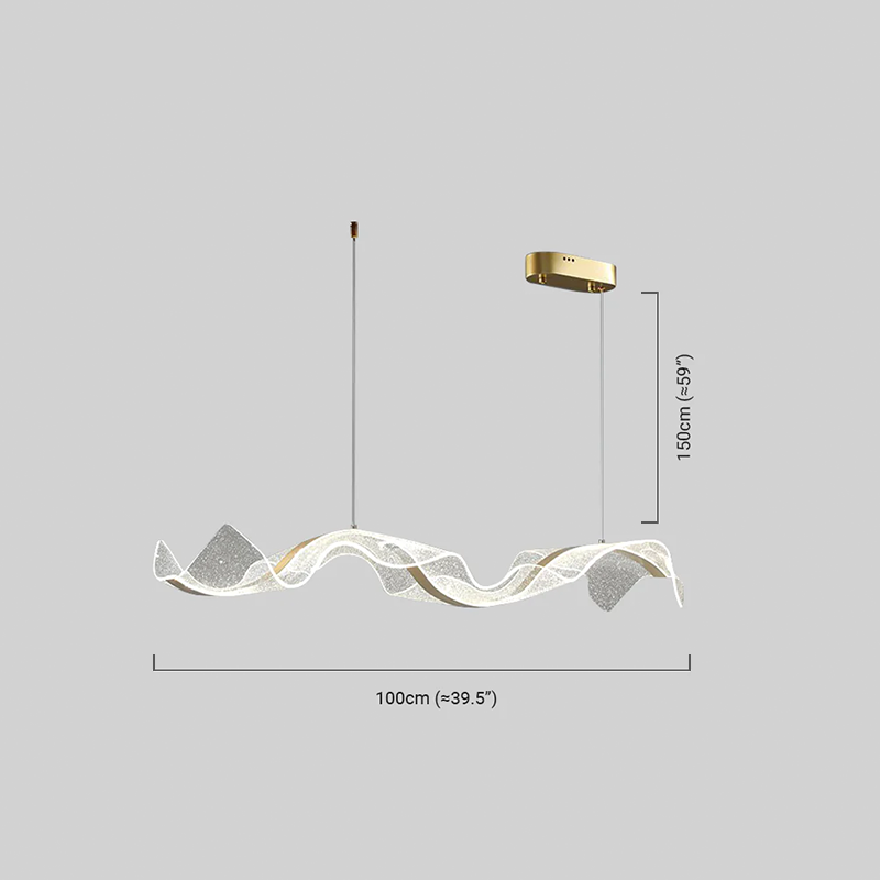 Modern Metal & Acrylic Pendant Light for Dining Room