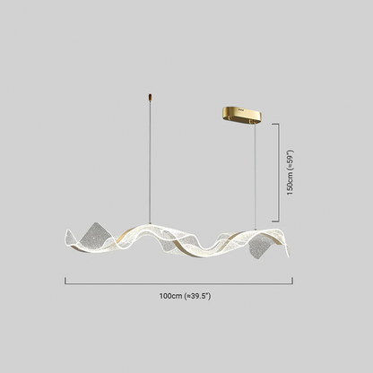 Modern Metal & Acrylic Pendant Light for Dining Room