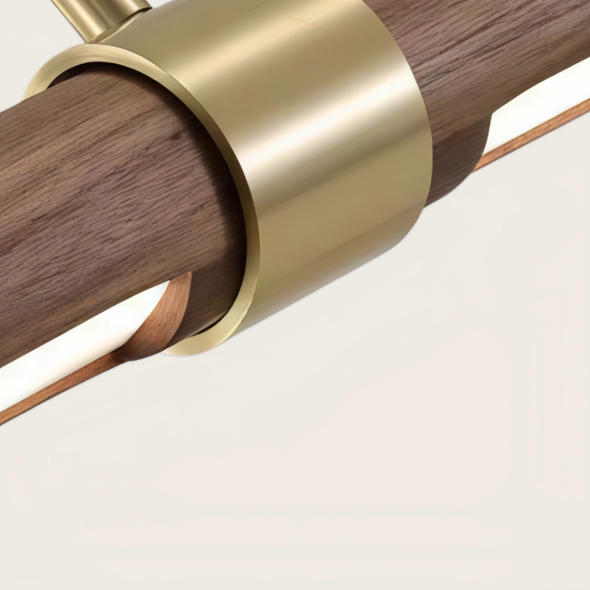 Arcato Modern Walnut Linear Pendant Light
