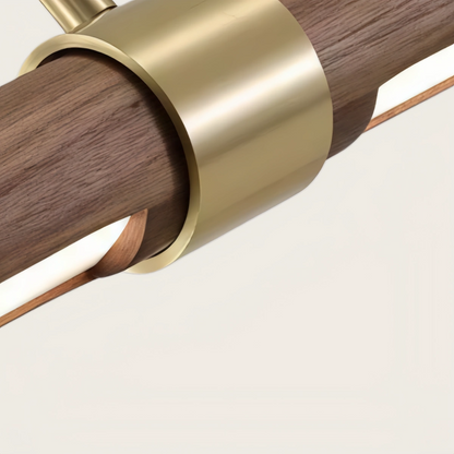 Arcato Modern Walnut Linear Pendant Light
