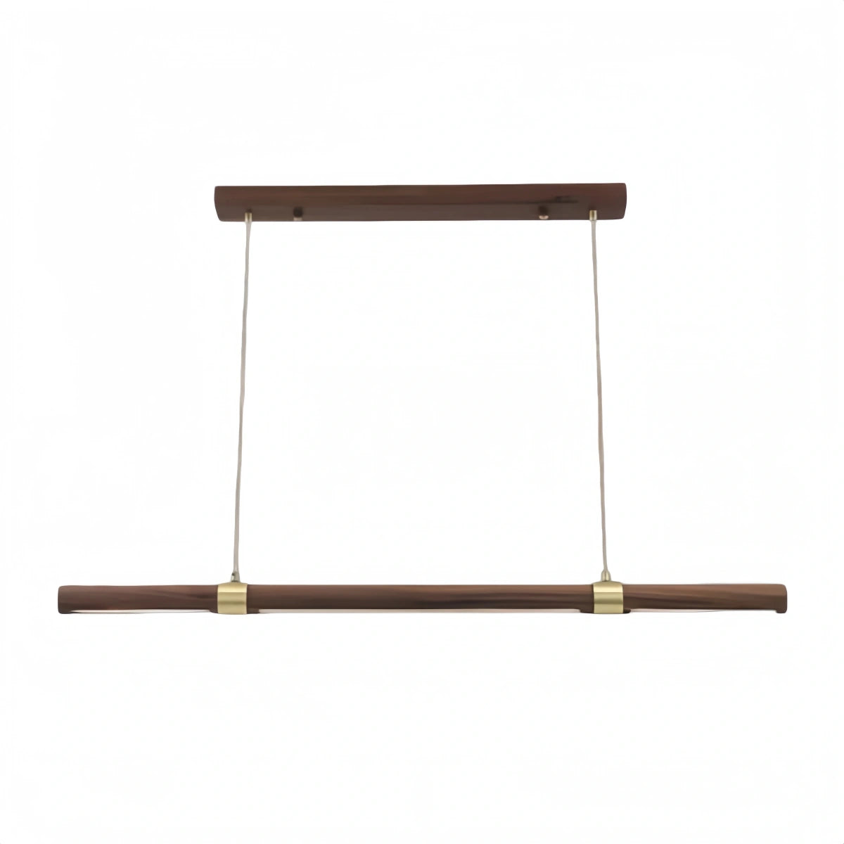 Arcato Modern Walnut Linear Pendant Light