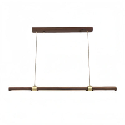 Arcato Modern Walnut Linear Pendant Light