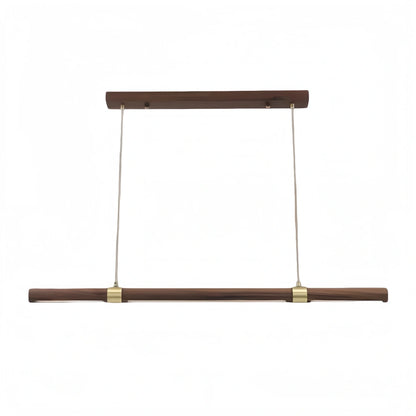 Arcato Modern Walnut Linear Pendant Light