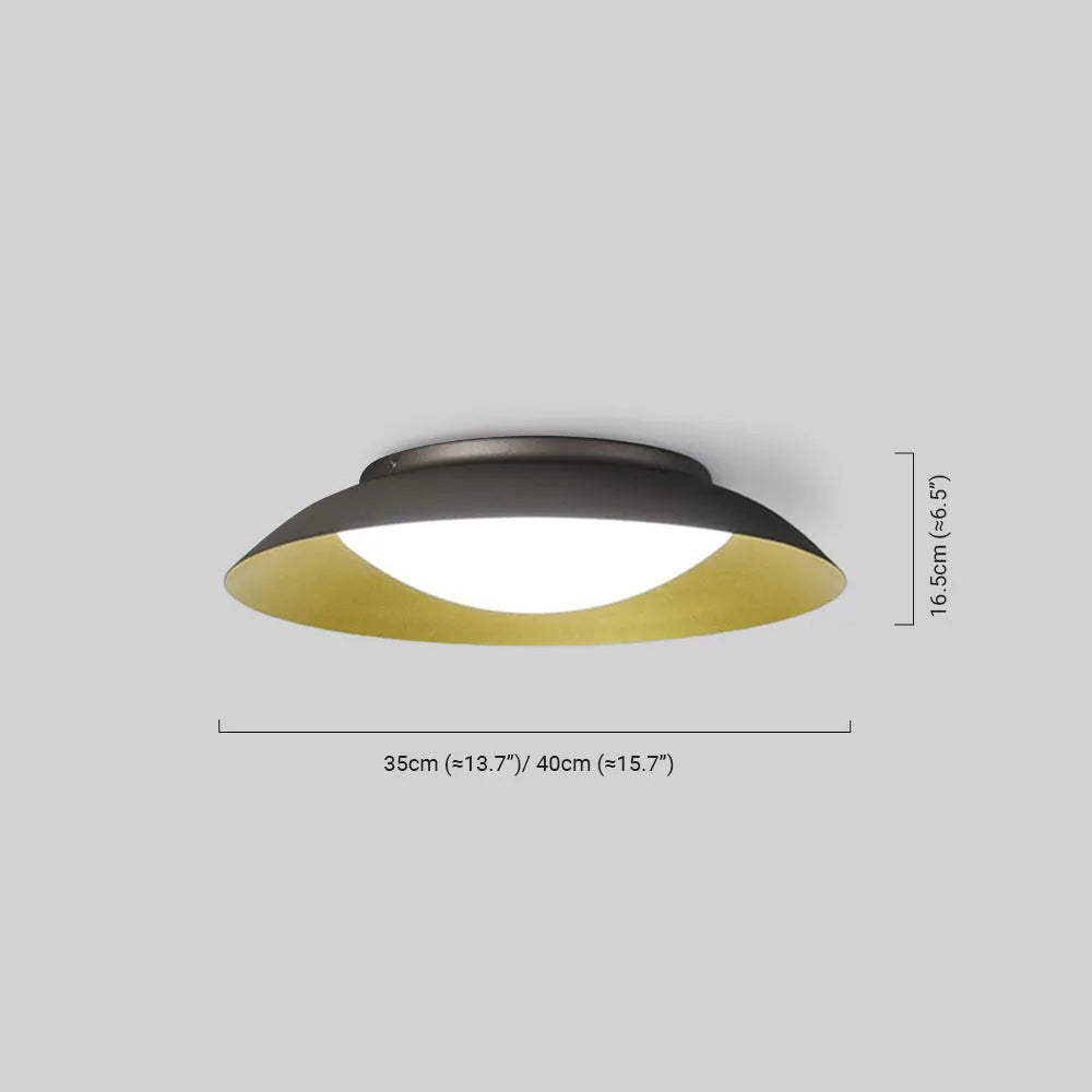 Nordic Green Flush Mount Ceiling Light Dimensions