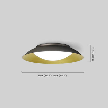Nordic Green Flush Mount Ceiling Light Dimensions