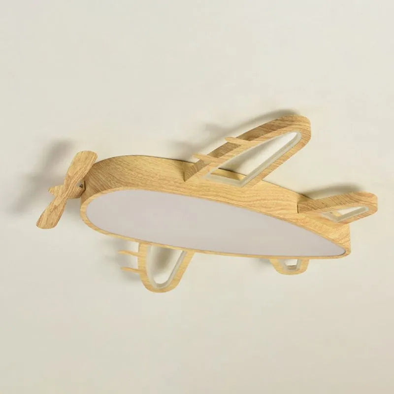 Designer Wood Ceiling Light - Wood & Acrylic Plane