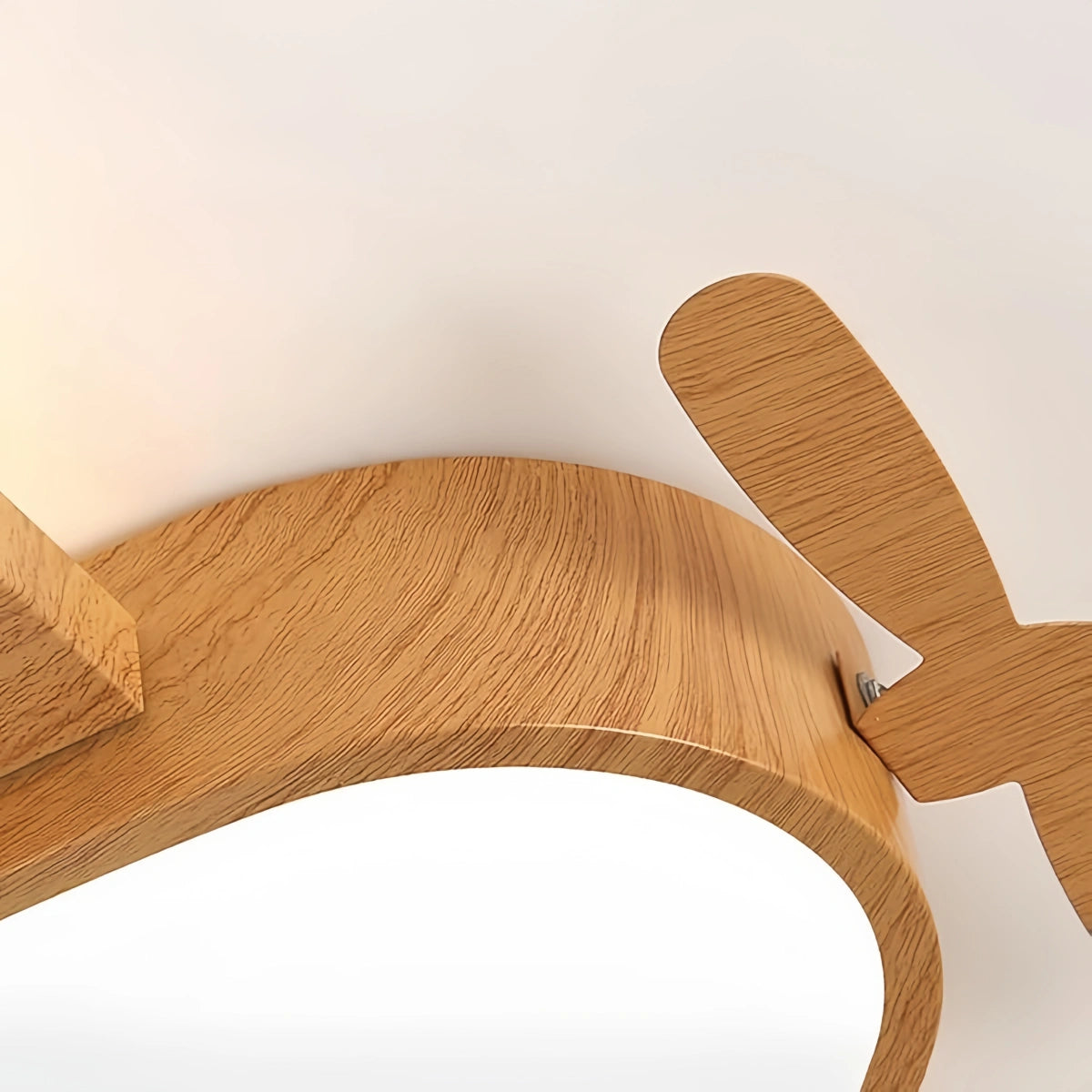 Designer Wood Ceiling Light - Wood & Acrylic Plane