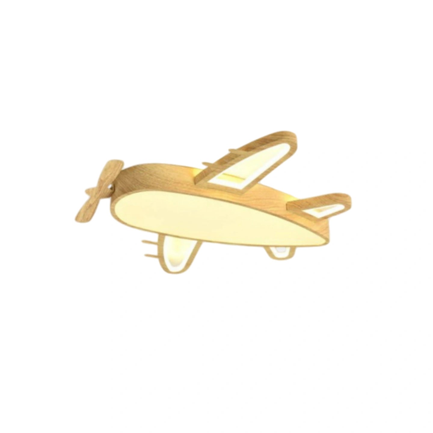 Vivara Designer Wood Ceiling Light - Wood & Acrylic Plane Design for Children's Room