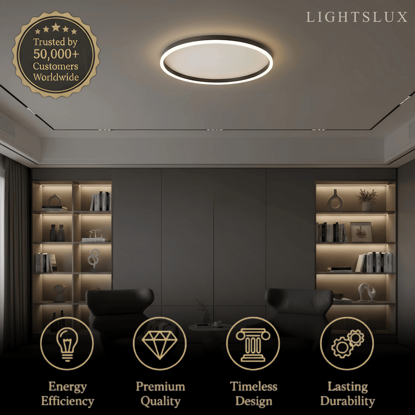 Modern Ring Flush Mount Ceiling Light