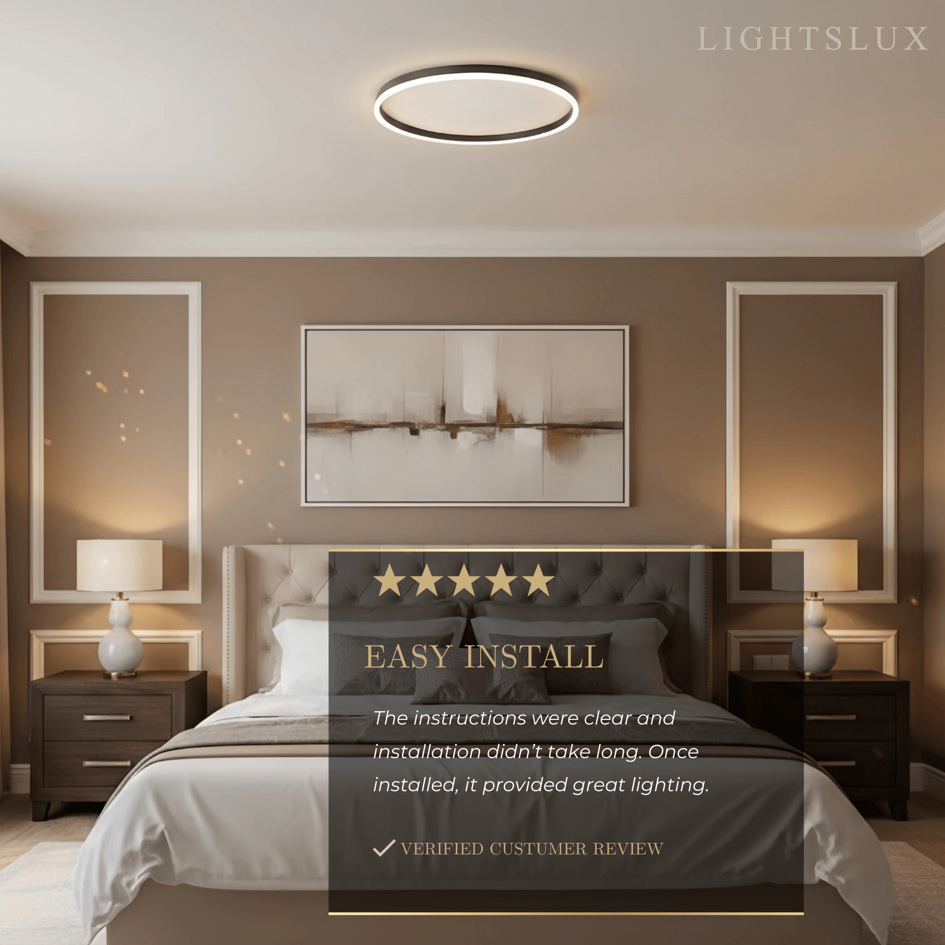 Modern Ring Flush Mount Ceiling Light