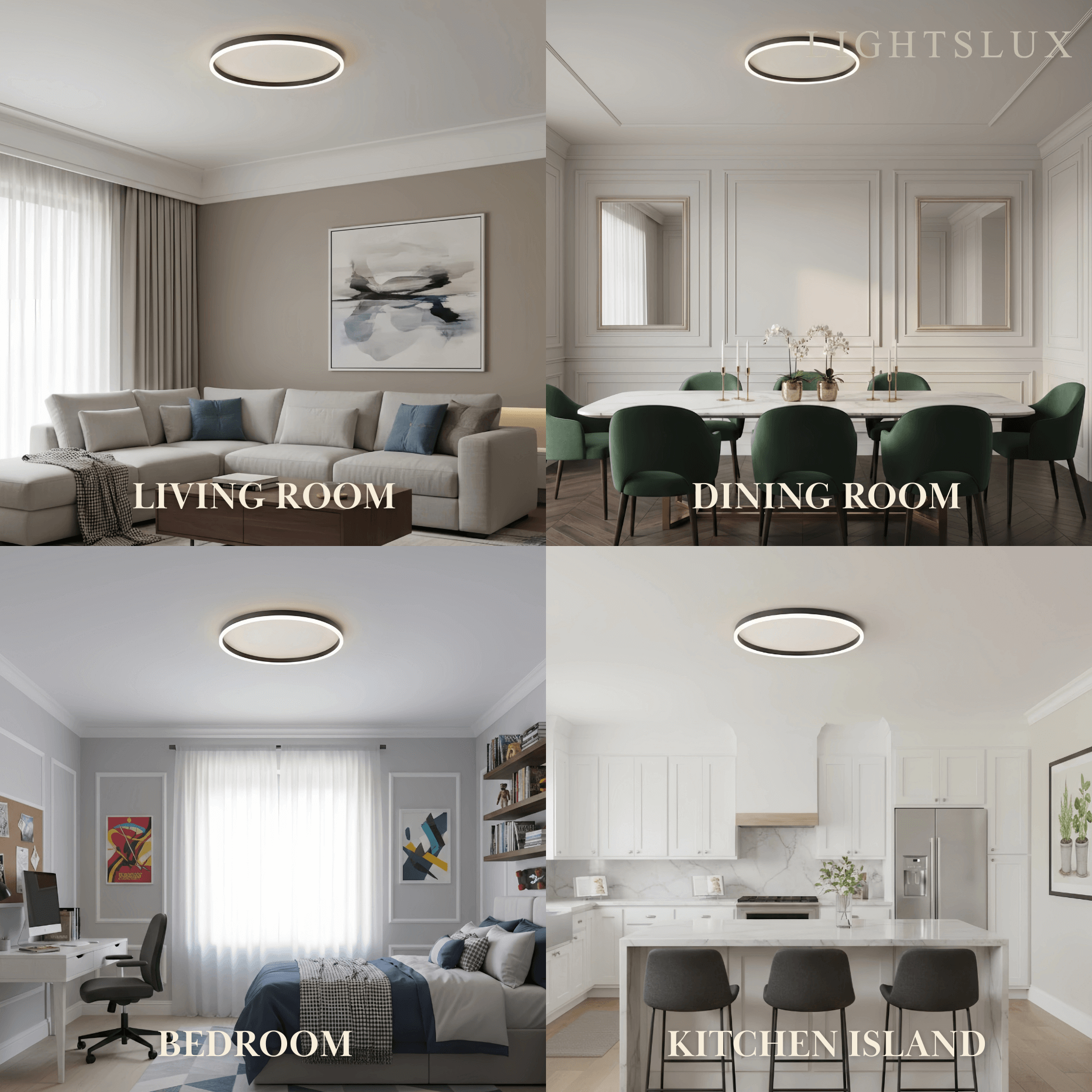 Modern Ring Flush Mount Ceiling Light
