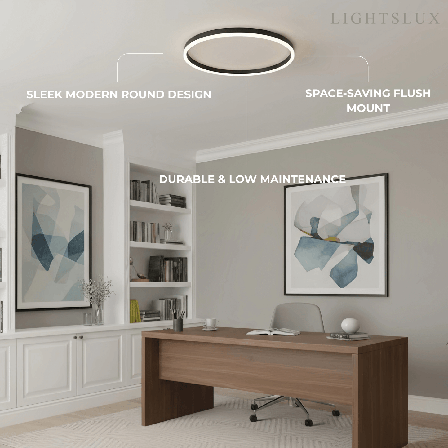 Modern Ring Flush Mount Ceiling Light
