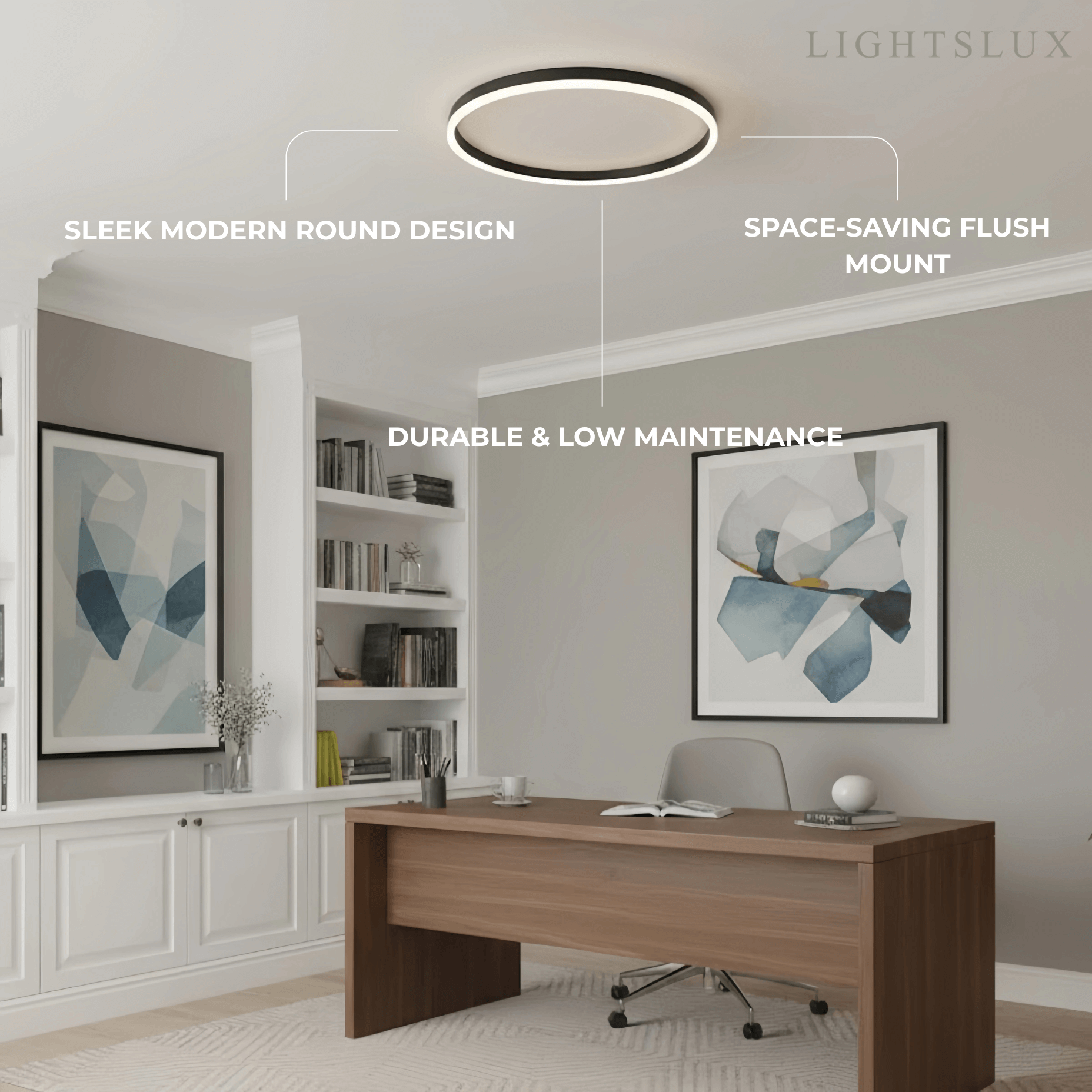 Modern Ring Flush Mount Ceiling Light