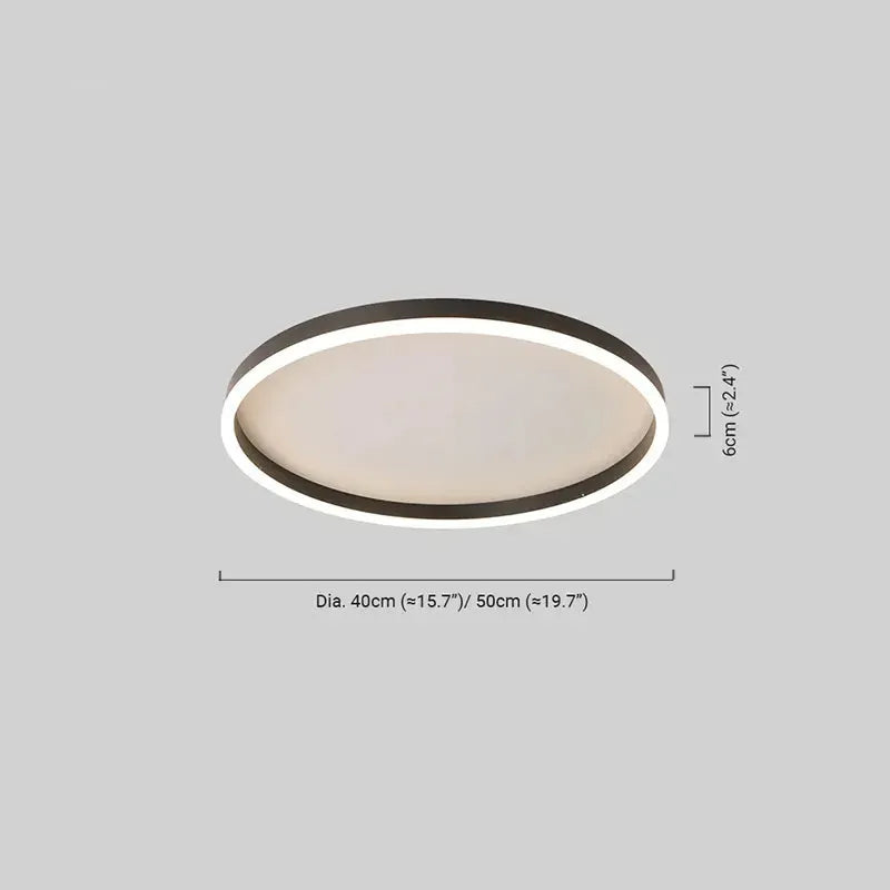 Modern Ring Flush Mount Ceiling Light Dimension