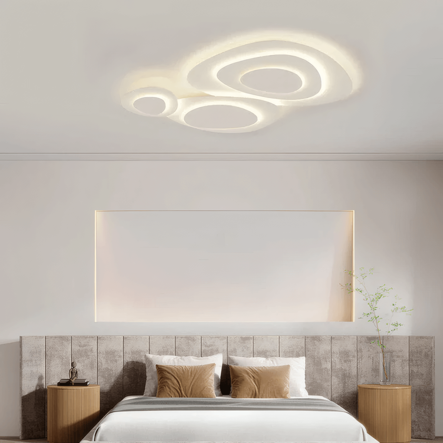 Nordic Modern White Ceiling Light for Bedroom