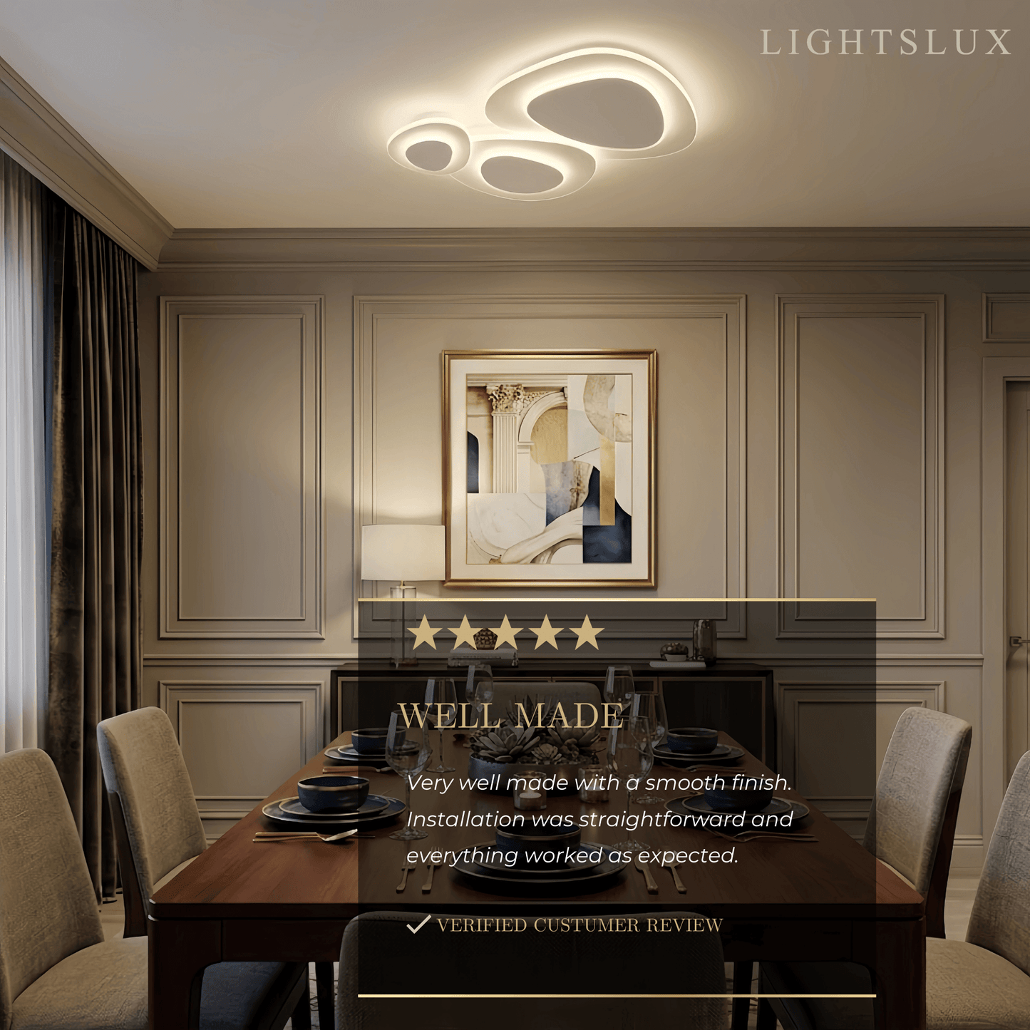 Crema Modern LED Flush Mount Ceiling Light – Nordic Metal Bedroom Fixture