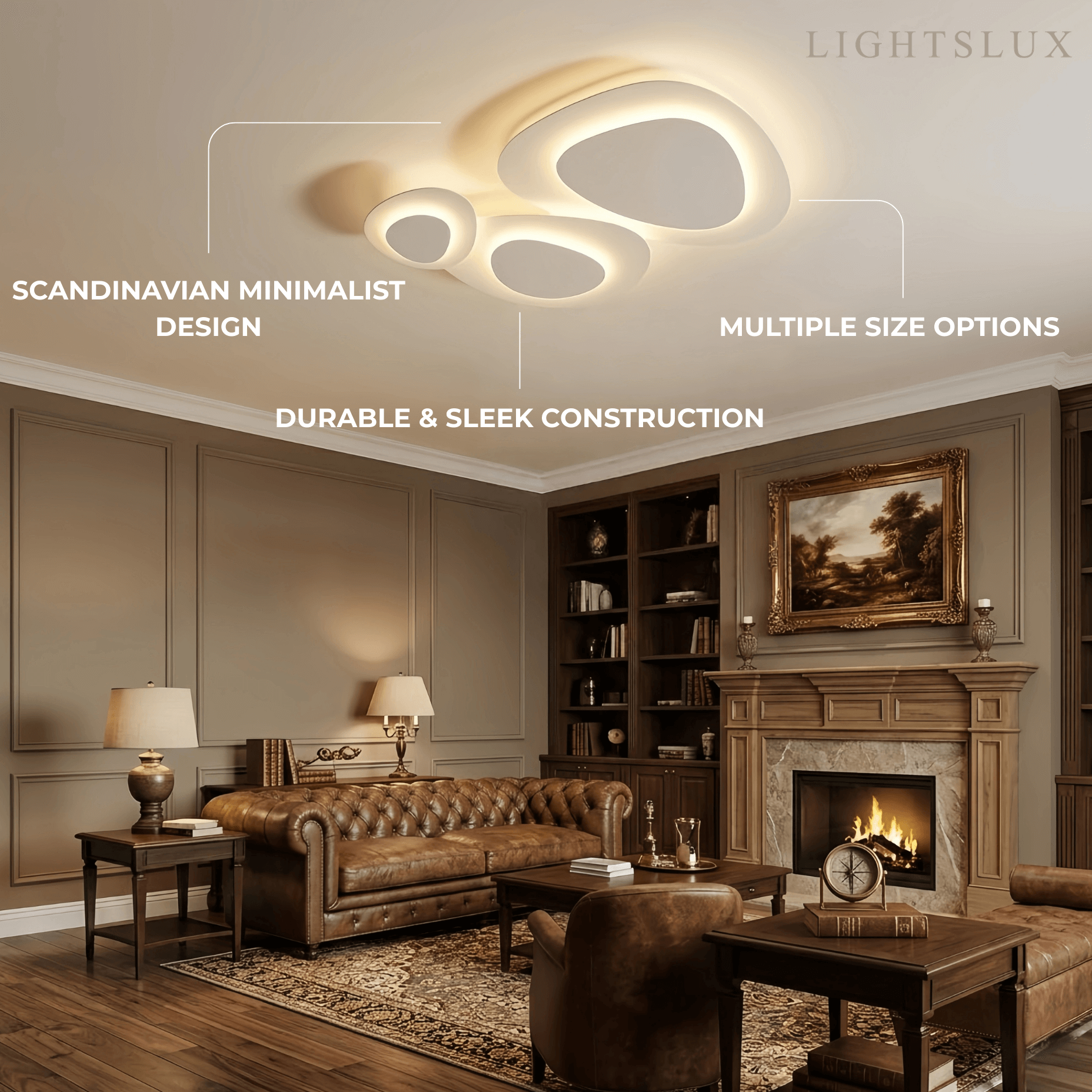 Crema Modern LED Flush Mount Ceiling Light – Nordic Metal Bedroom Fixture