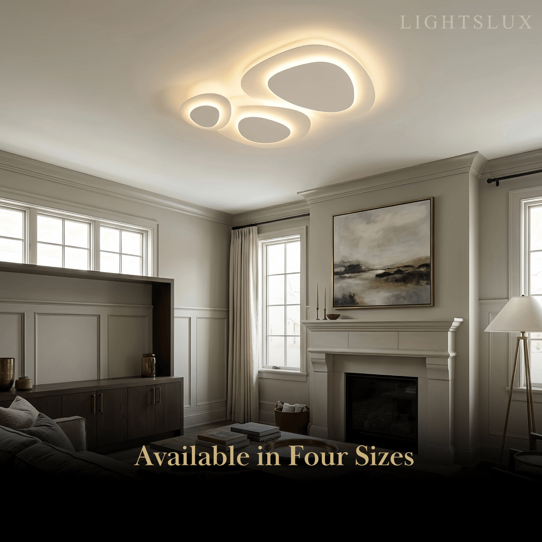 Crema Modern LED Flush Mount Ceiling Light – Nordic Metal Bedroom Fixture
