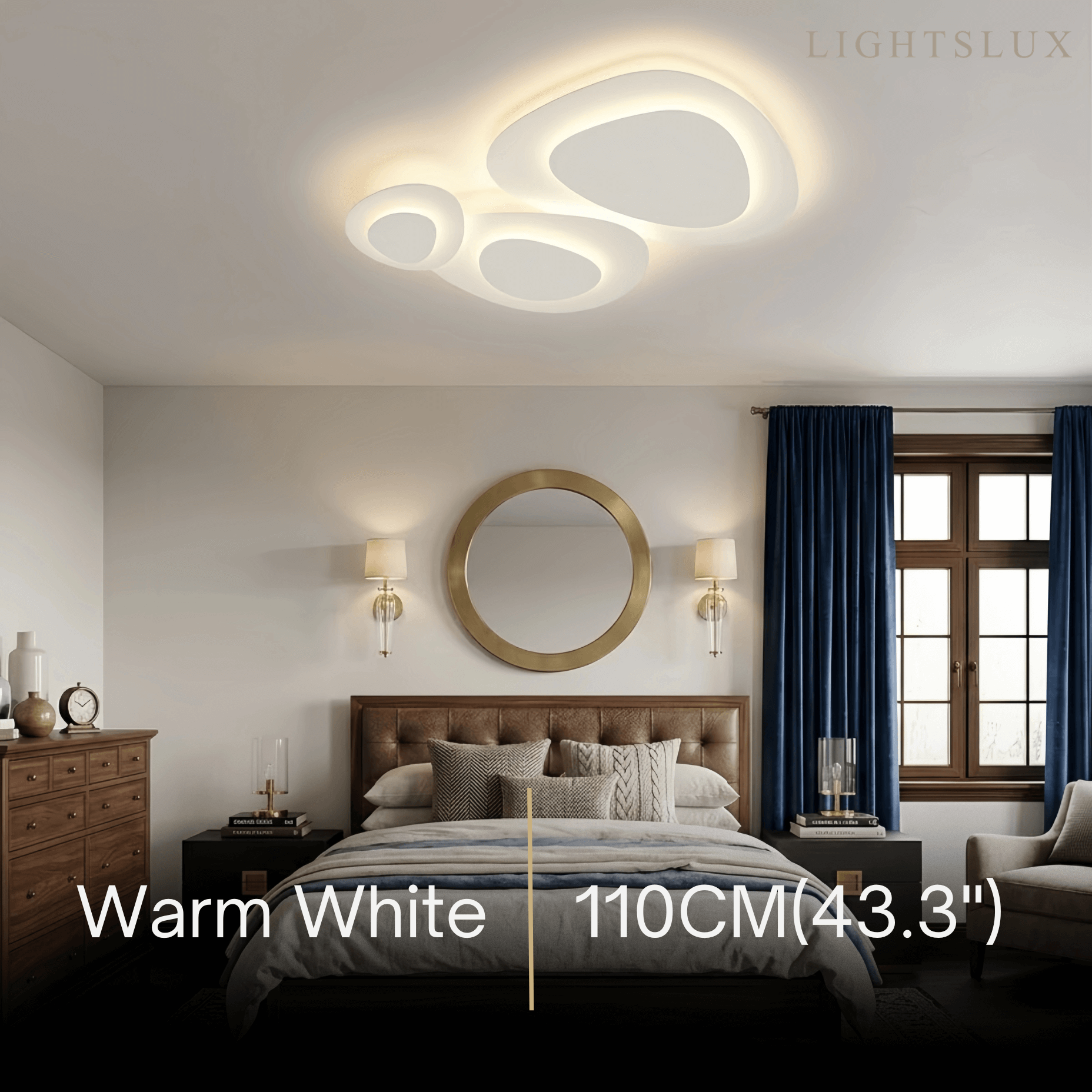 Crema Modern LED Flush Mount Ceiling Light – Nordic Metal Bedroom Fixture