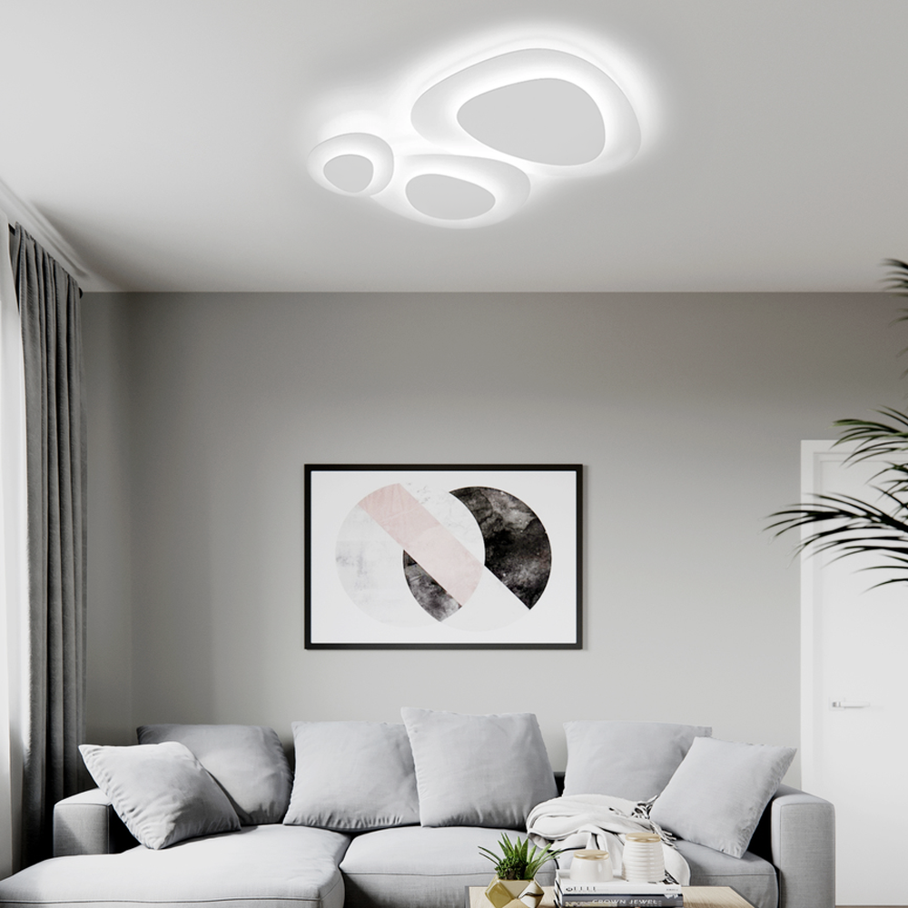 Nordic White LED Ceiling Light for Living Room