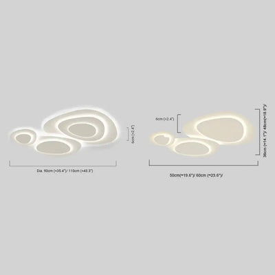 Crema Modern LED Flush Mount Ceiling Light – Nordic Metal Bedroom Fixture