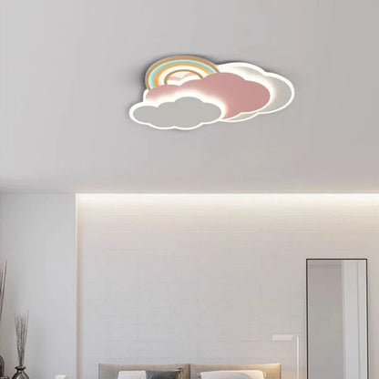 Cartoon Cloud-Shaped LED Flush Mount Ceiling Light