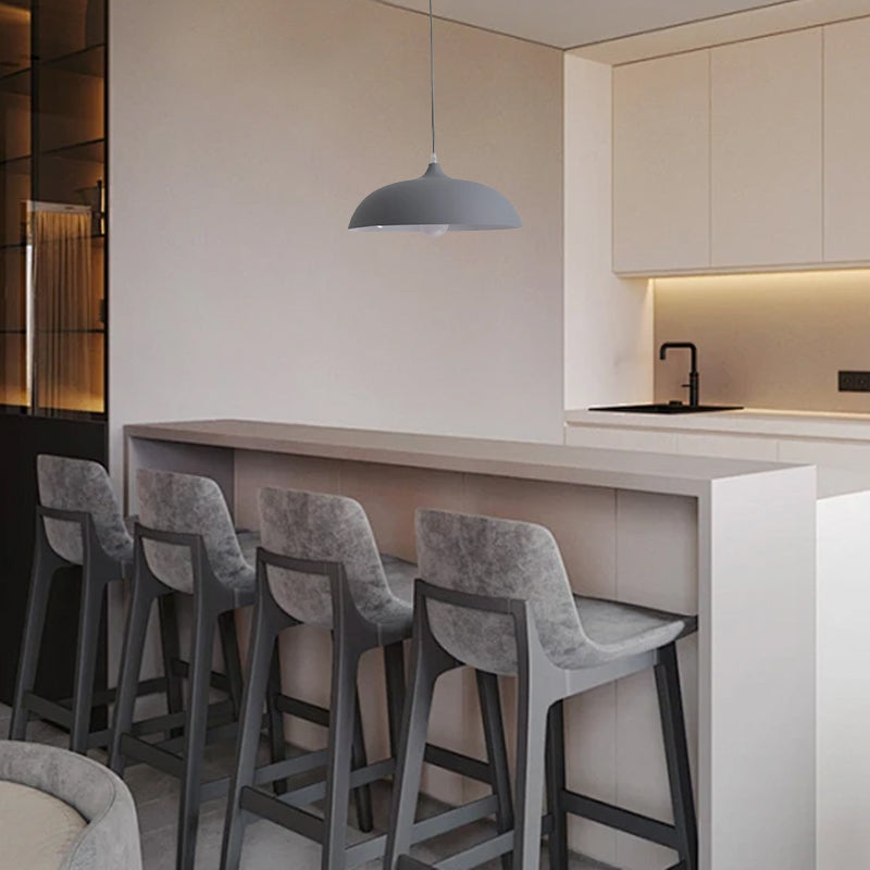 Morandi Metal Pendant Light - Black/Blue/Green/Grey for Dining Room