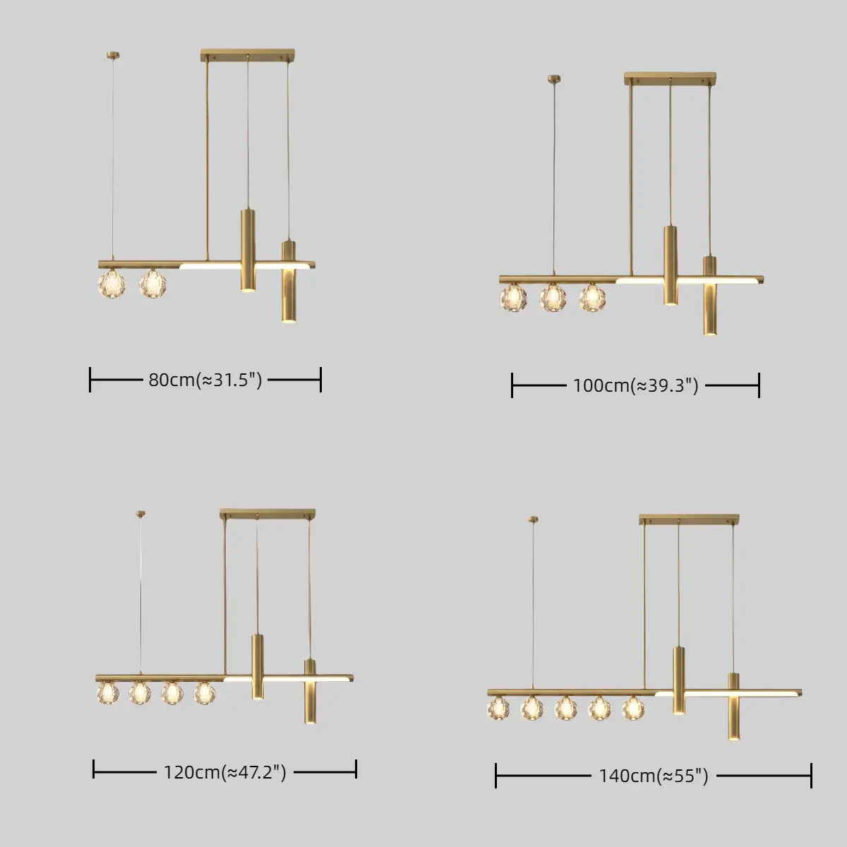 Excelis Modern Crystal Pendant Light 