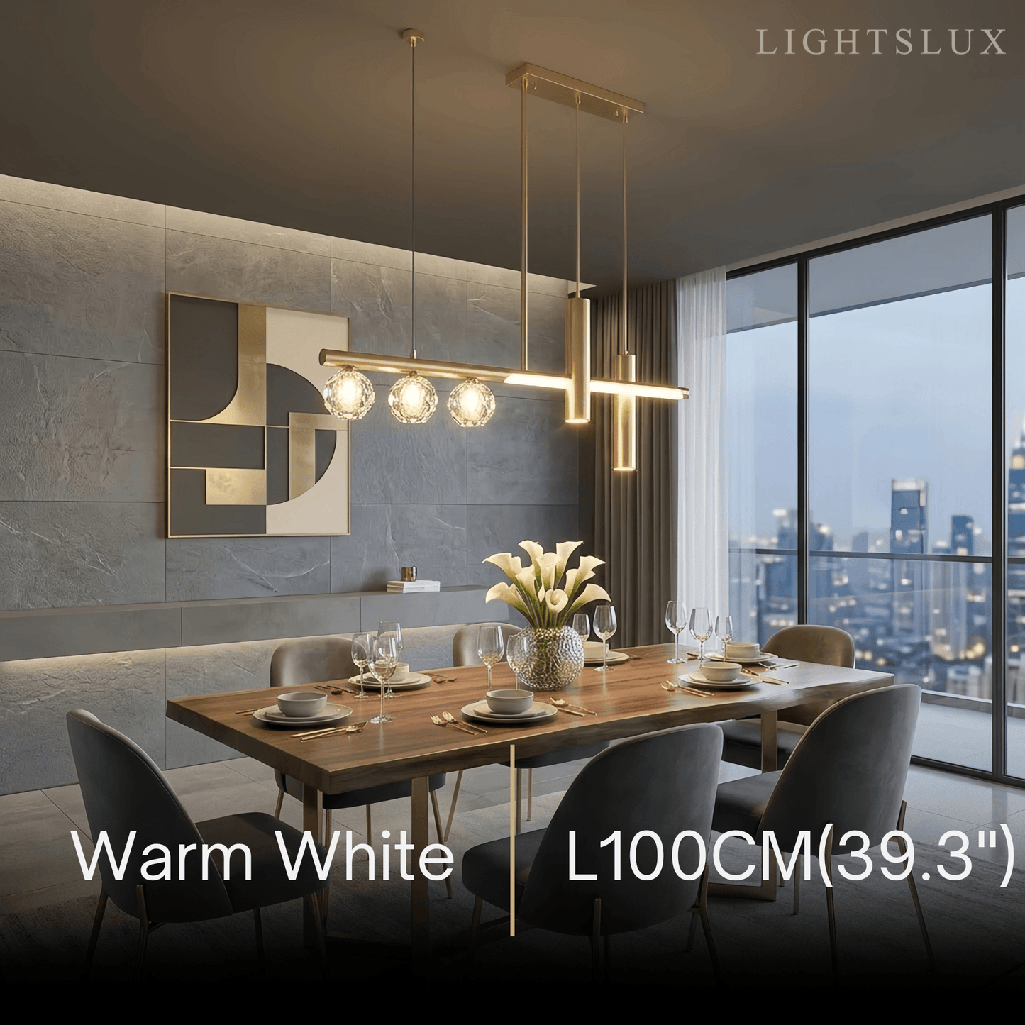 Excelis Modern Crystal Pendant Light 