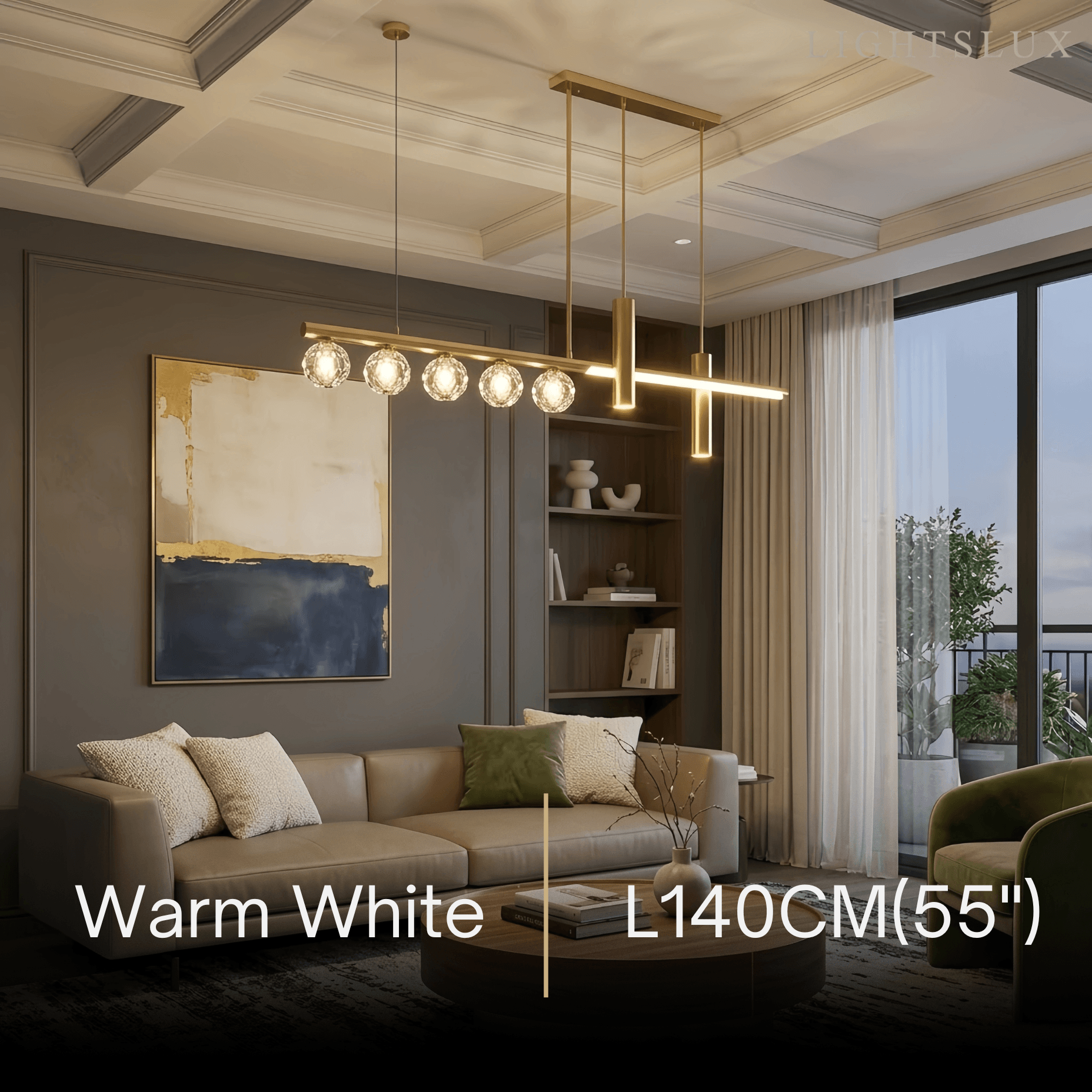 Excelis Modern Crystal Pendant Light 