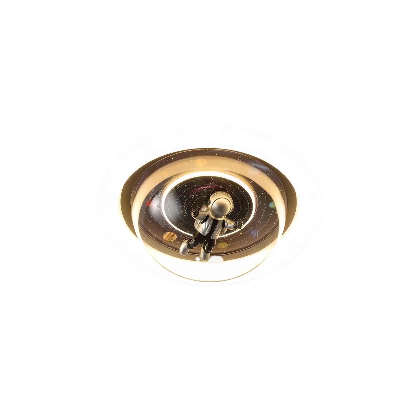 Modern Metal & Acrylic Ceiling Light - Blue/Pink Astronaut Design for Bedroom