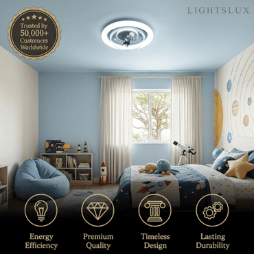 Vivara Modern Metal/Acrylic Ceiling Light - Blue