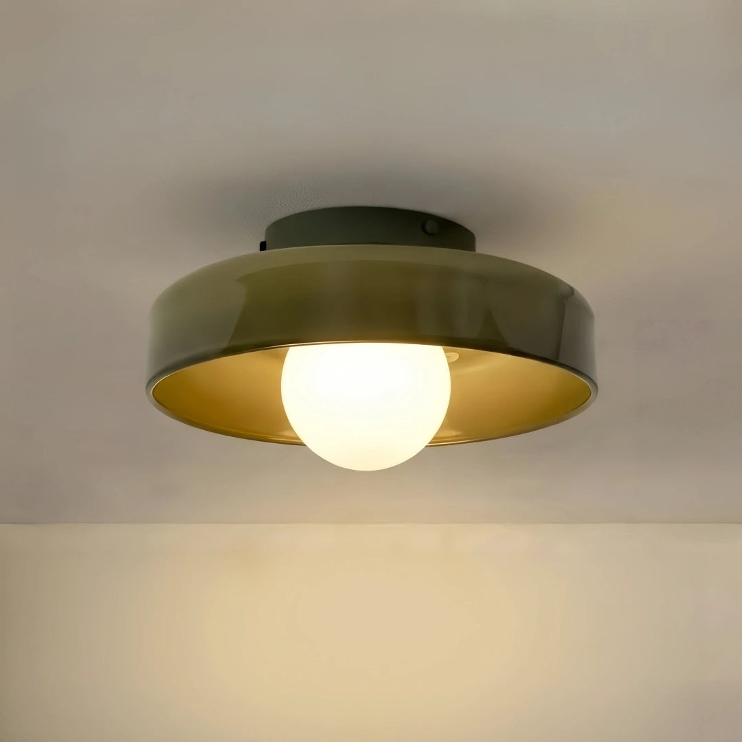 Morandia Modern Round Ceiling Light – Metal Glass for Living Room